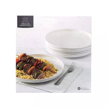 Platos llanos de porcelana Berkley Jensen de 26,7 cm (10,5"), paquete de 8 - Blancos