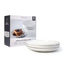 Platos llanos de porcelana Berkley Jensen de 26,7 cm (10,5"), paquete de 8 - Blancos