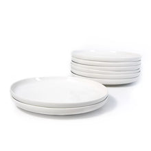 Platos llanos de porcelana Berkley Jensen de 26,7 cm (10,5"), paquete de 8 - Blancos