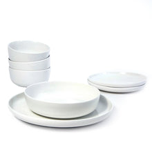 Platos llanos de porcelana Berkley Jensen de 26,7 cm (10,5"), paquete de 8 - Blancos