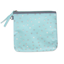 Baby Essentials 15.5”L 5 Piece Multi-Pocket Diaper Bag Backpack with Matching Changing Pad, Wipes Case, Insulated Bottle Bag & Organizer Pouch for Newborns, Infants & Toddlers in Blue & Gray Stars