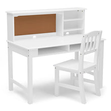 Delta Children Kids' Wood Desk with Hutch and Chair - White
