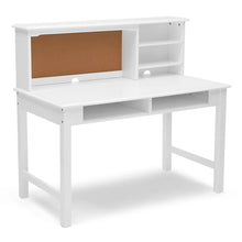 Delta Children Kids' Wood Desk with Hutch and Chair - White