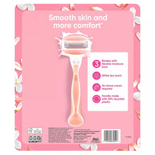 Gillette Venus ComfortGlide White Tea Scented Women's Razor, 3-Blades, 1 Handle + 12 Razor Blade Refills