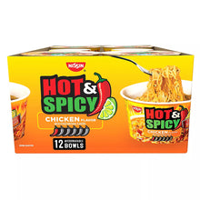 Nissin Foods USA Hot & Spicy Bowl Chicken, 12 pk./3.32 oz.