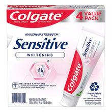 Colgate Sensitive Whitening Toothpaste, Cavity Protection Mint Toothpaste Gel, 4 pk./6 oz