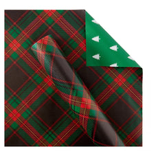 Berkley Jensen 300 sq. ft. Reversible Christmas Gift Wrap, Plaid and Trees