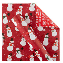 Berkley Jensen 300 sq. ft. Reversible Christmas Gift Wrap, Snowman and Text