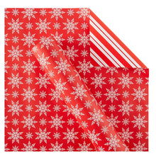 Berkley Jensen 300 sq. ft. Reversible Christmas Gift Wrap, Snowflake and Stripes