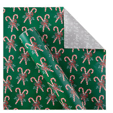Berkley Jensen 300 sq. ft. Reversible Christmas Gift Wrap, Candy Cane and Let It Snow