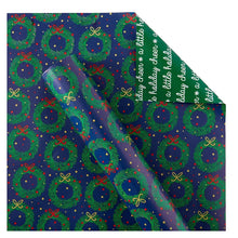 Berkley Jensen 300 sq. ft. Reversible Christmas Gift Wrap, Wreath and Holiday Cheer