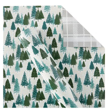 Berkley Jensen 300 sq. ft. Reversible Christmas Gift Wrap, Trees and Grey Plaid