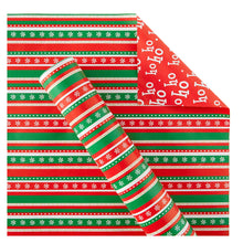 Berkley Jensen 300 sq. ft. Reversible Christmas Gift Wrap, Christmas Strips