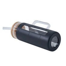 Mainstays Glass 22oz Tumbler with Black Protective Silicone Sleeve, Bamboo lid, Glass Straw - Brands For Less USA