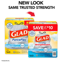 Glad ForceFlex Tall Kitchen Drawstring Trash Bags - Fresh Clean with Febreze, 160 ct./13 gal.