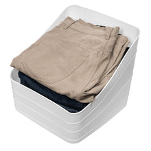 Mainstays Wide Slanted Flexible Closet Organizer Bin with Handle, White Plastic
