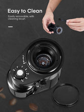 Electric Burr Coffee Grinder with 2-14 Cup Capacity, Aiheal Adjustable Burr Mill Coffee Bean Grinder with 18 Grind Settings for Espresso Drip Coffee and French Press, Black