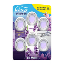 Febreze Bath Air Freshener - Mountain, Lavender & Downy Calm Scents, 6 ct.