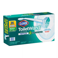 Clorox ToiletWand Disposable Cleaning System with Bonus Handle, Rainforest Rush, 36 Pad Refills