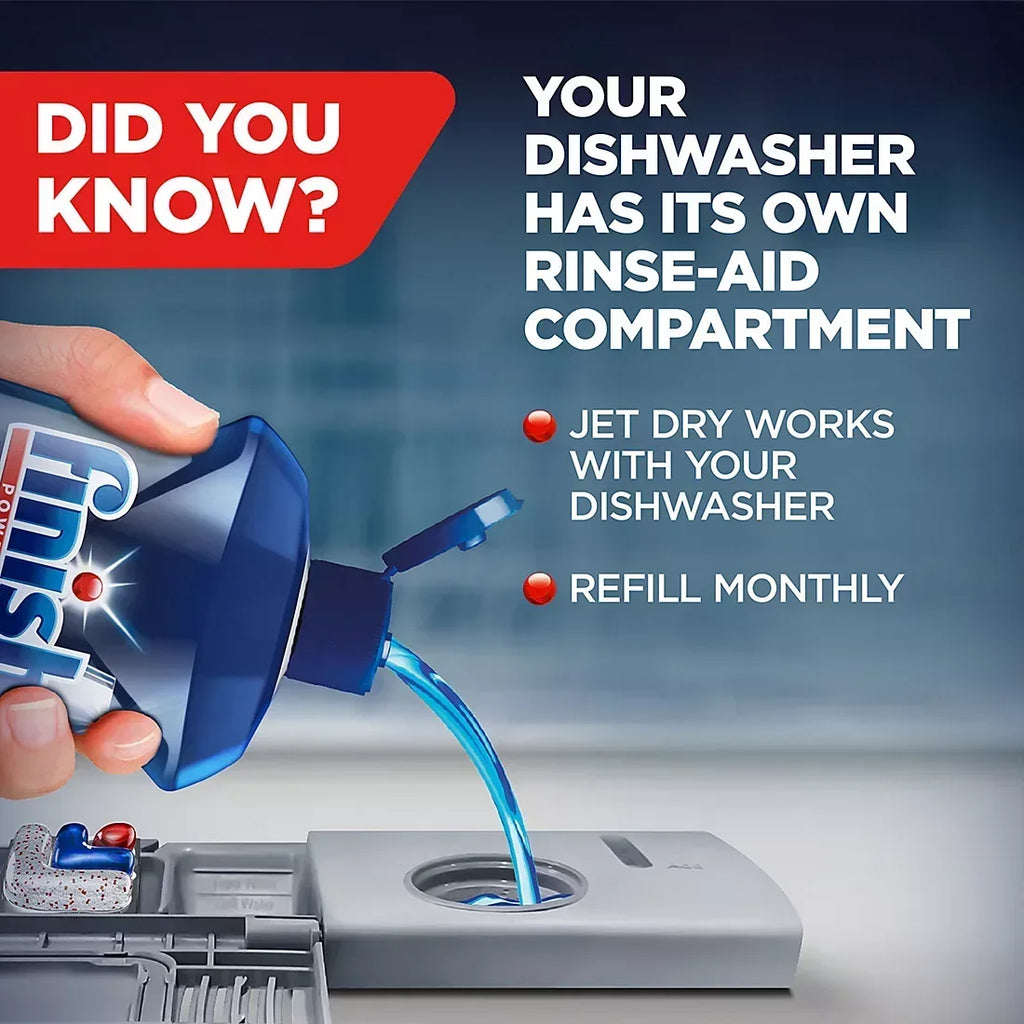 Finish Jet-Dry Ultra Rinse Aid Dishwasher Rinse and Drying Agent, 38 o ...