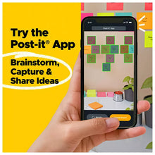 Notas adhesivas Post-it Super Sticky, 10 x 15 cm, Colección Supernova Neons, rayadas