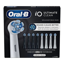 Oral-B iO Ultimate Clean Replacement Brush Heads, Black and White, 8 ct.