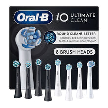 Oral-B iO Ultimate Clean Replacement Brush Heads, Black and White, 8 ct.
