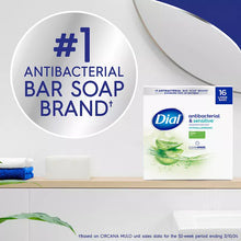 Dial Bar Soap, Antibacterial & Sensitive, Aloe Scent, 16 pk./4 oz.