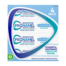 Pasta dental blanqueadora suave Sensodyne Pronamel Advanced para dientes sensibles y caries, paquete de 4/6,5 oz.