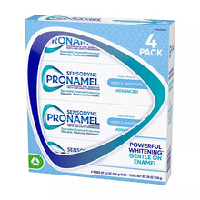 Pasta dental blanqueadora suave Sensodyne Pronamel Advanced para dientes sensibles y caries, paquete de 4/6,5 oz.