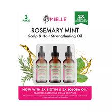 Mielle Rosemary Mint Scalp & Hair Strengthening Oil, 3 pk./2 fl. oz.