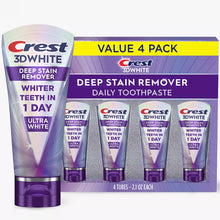 Crest 3DWhite Brilliance Deep Stain Remover Ultra White Toothpaste, 4 pk./2.1 oz.