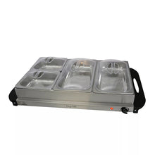 MegaChef Buffet Server & Food Warmer with Removable Sectional Trays