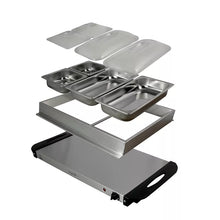 MegaChef Buffet Server & Food Warmer with Removable Sectional Trays