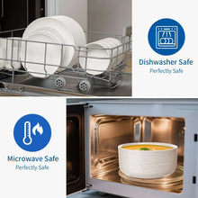 TINANA Porcelain Dinnerware Set, 16 PCS Stoneware, White Round Dish Set for 4, Plates and Bowls Sets for Dessert, Salad, Soup, Pasta - Brands For Less USA