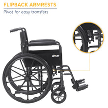 Drive Medical Silver Sport 1 Wheelchair with Full Arms and Swing away Removable Footrest - Brands For Less USA