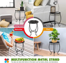 KABB 15'' Tall Plant Stand for Flower Pot Set of 1, Round Metal Plant Stand Indoor, Decorative Black Flower Pot Stand Plant Table - Brands For Less USA