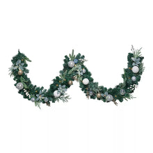 Berkley Jensen 9' Faux Floral Garland With LED Lights