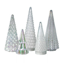 Berkley Jensen 5-Pc. Glass Christmas Trees Set with LED Lights