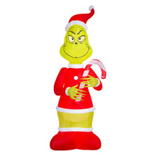 Giant 12' Inflatable Grinch with Candy Cane