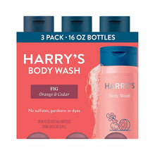 Harry's Body Wash, Fig Scent, Triple Pack, 3 pk./16 oz.