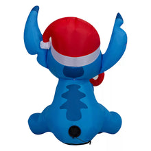 Disney Christmas 3' Inflatable Stitch in Santa Hat