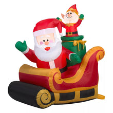 Gemmy Christmas 3.5' Inflatable Santa and Elf in Sleigh