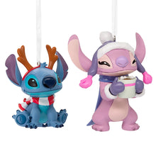 Hallmark Disney Stitch Reindeer Stitch and Angel, Set of 2 Ornaments