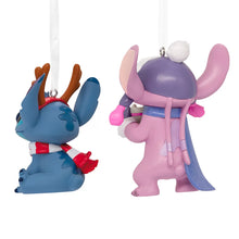 Hallmark Disney Stitch Reindeer Stitch and Angel, Set of 2 Ornaments