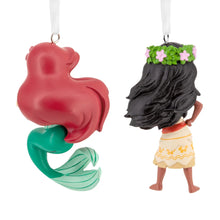 Hallmark Disney Princess Ariel and Moana, Set of 2 Ornaments