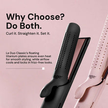 L'ange Hair Le Duo 360 Airflow Styler, Titanium Flat Iron Hair Straightener (Black)