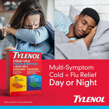 Tylenol Daytime & Nighttime Cold + Flu Multi-Symptom Liquid Gels, 72 Count