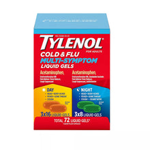 Tylenol Cold + Flu Multi-Symptom Liquid Gels, Day/Night, 72 ct.