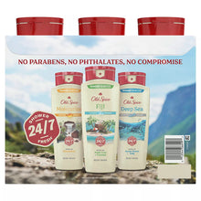 Old Spice Body Wash Variety Triple Pack for Men, Fiji, Moisturize, Deep Sea, 3 pk./18 oz.